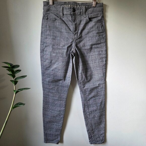 EUC AMERICAN EAGLE OUTFITTERS SUPER STRETC PLAID HI RISE JEGGING SIZE 6 REGULAR - Picture 1 of 16